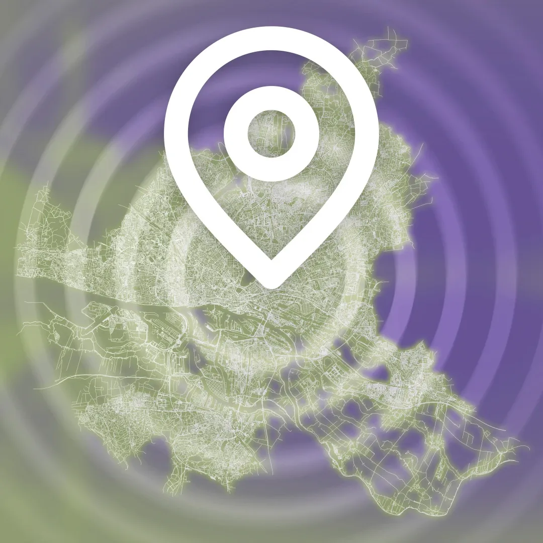 Karte der Metropolregion Hamburg mit Standort-Markierung